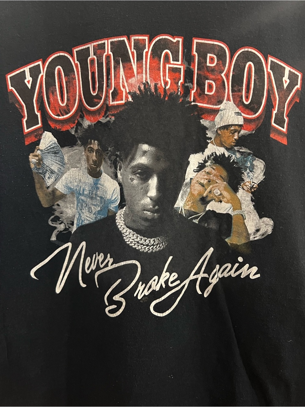 Unk YoungBoy 'Never Broke Again' Black Graphic Tee